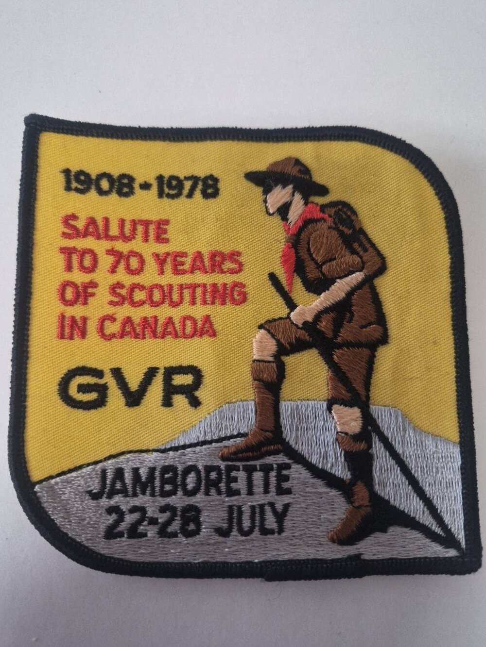 Vintage 1978 Scouts Canada GVR Jamboree Patch – 70 Years of Scouting